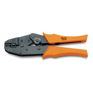 Crimping pliers for insulated terminals, with pressure regulator