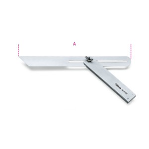 Mitre square, adjustable sliding blade,  base and blade made from steel