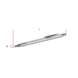 Engineer's scriber made of chrome-plated, hardened steel