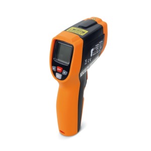 Digital infrared thermometer with dual laser aiming system
