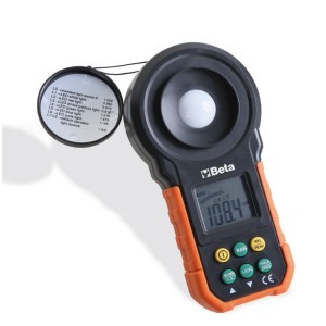 Portable digital lux meter, body exterior made of non-slip, shockproof rubber