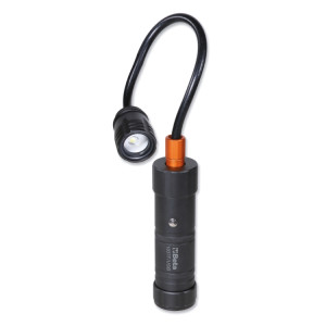 Rechargeable magnetic, articulated lamp with high-brightness LEDs, made of sturdy anodized aluminium, up to 600 lumens