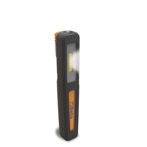 Rechargeable inspection pen light,  with double light emission: lamp and torch