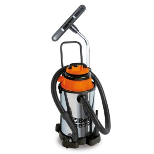 Solid and vacuum cleaner, 30 l, stainless steel drum