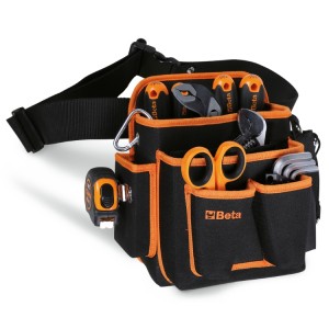 Tool pouch with assortment of 17 tools for universal use