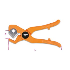 Pipe cutting pliers for plastic pipes