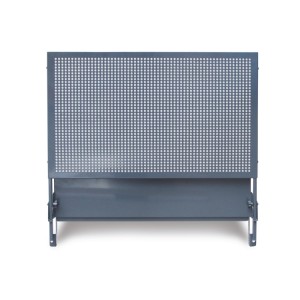 Perforated panel with brackets for mobile roller cab item C37