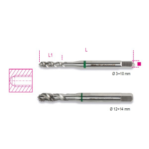 Machine taps for blind holes,  coarse pitch threads HSS-CO 5%