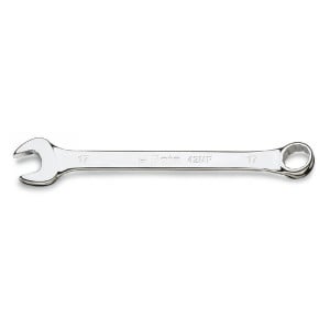 Combination wrenches, open and offset  ring ends, bright chrome-plated