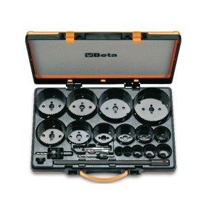 Assortment of holesaws and accessories  for industrial use