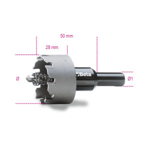 Hole cutters with hard metal insets