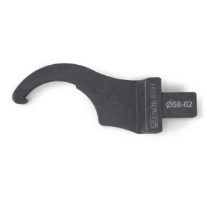 Hook wrenches for torque bars, rectangular drive