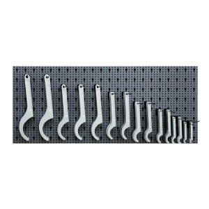 Assortment of 65 tools,  with hooks without panel