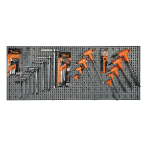 Assortment of 257 tools with hooks without panel