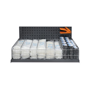 Assortment of 32,155 pieces, with hooks without panel