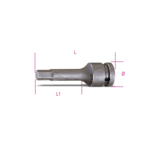 Impact socket drivers for hexagon screws