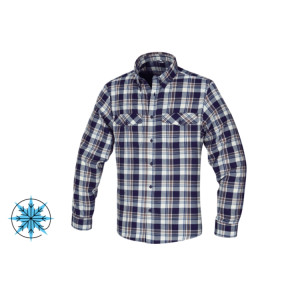 Flannel check shirt, soft and warm, to provide maximum comfort while working.