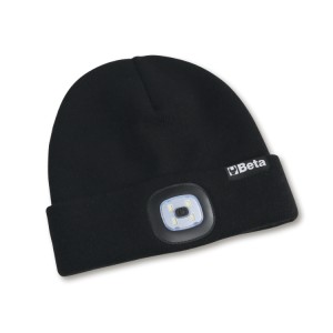 Winter cap with LED light, rechargeable