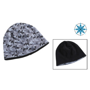 Fleece winter cap, reversible (double-faced)