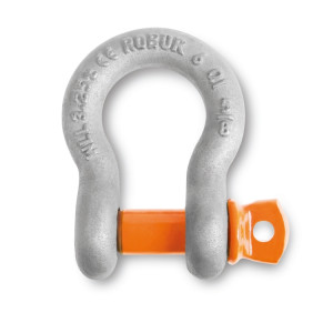 Bow shackles with screw collar pins,  high-tensile alloy steel, GRADE 6, hot-dipped galvanized body