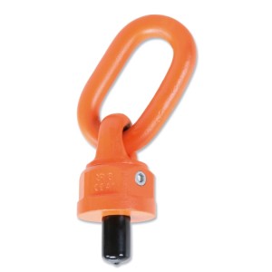 Lifting eyebolts, double swivel ring, turnable under load, with welded ring, high-tensile alloy steel