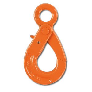 Self-locking lifting hooks,  eye type, high-tensile alloy steel