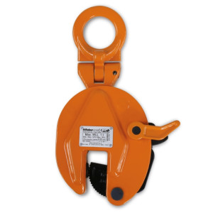 Steel plate lifting clamps with articulated lifting eyes