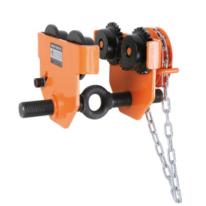 Chain trolleys for manual hoists