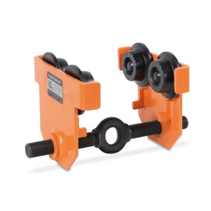 Push trolleys for manual beam clamps