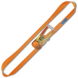Ring ratchet tie down, LC 4000kg high-tenacity polyester (PES) belt
