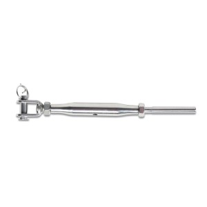 Rigging screws with fixed jaw and press-fitting terminal pipe turnbuckle bodies AISI 316 stainless steel