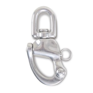 Quick-release hooks with swivel eyes AISI 316 stainless steel