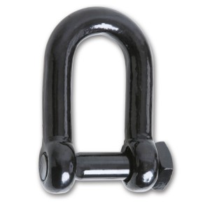Dee FISHING shackles  with square head screw pin,  black painted