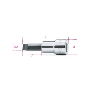 Socket drivers for slotted head screws