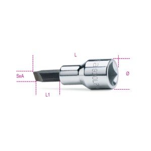 Socket drivers for slotted head screws