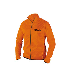 Waterproof windbreaker, long-sleeved, made of breathable fabric