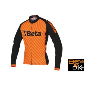 Winter jersey, breathable fabric, raised inside, long zip, three rear pockets, silicone elastic at jersey end