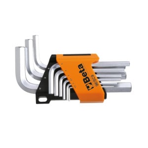 Set of 9 offset hexagon key wrenches