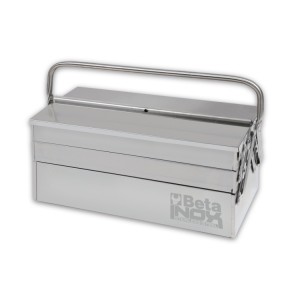 Five-section cantilever tool box, made of AISI 304 stainless steel