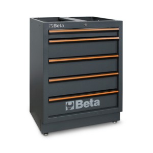 Fixed module with 5 drawers, for workshop equipment combination C45PRO