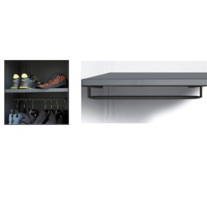 Interior shelf for tool cabinet C55A1/C55AT1, with clothes rail