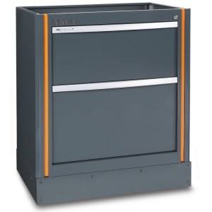 Fixed module with 2 drawers, for workshop equipment combination