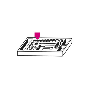 Hard thermoformed tray for 1/2" sockets and accessories, empty