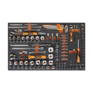 Soft foam tray with tool assortment