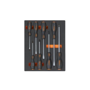 EVA foam tray with screwdrivers with steel heads