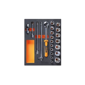 Soft foam tray with tool assortment