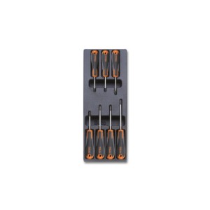 Hard thermoformed tray with Beta Evox screwdrivers for Torx® head screws