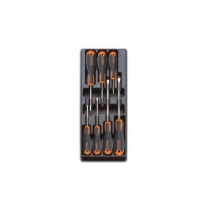 Hard thermoformed tray with Beta Evox screwdrivers for slotted and Phillips® head screws