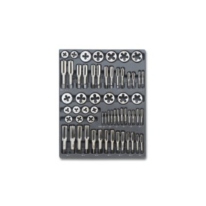 Hard thermoformed tray with tool assortment