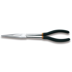 Extra long needle knurled nose pliers,  for special operations,  slip-proof double layer PVC coated handles